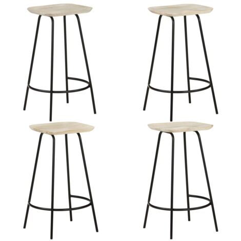 Taburetes de cocina 4 unidades madera maciza de mango vidaXL