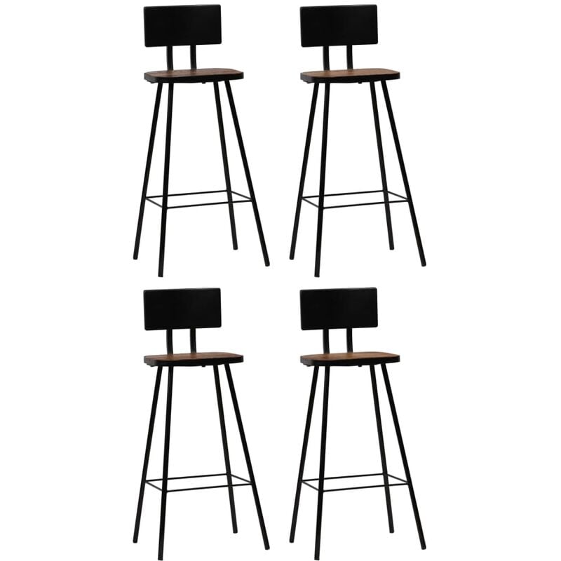 

Taburetes de cocina 4 unidades madera maciza reciclada - Marrón