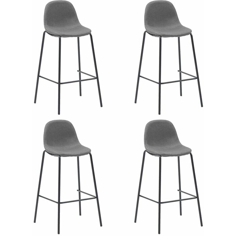 

Taburetes de cocina 4 unidades tela color gris topo