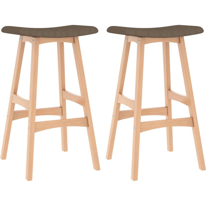 

vidaXL Taburetes de Cocina 2 Unidades Tela Marrón - Marrón