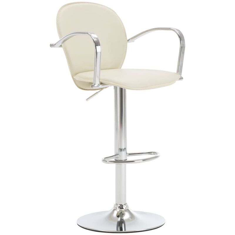 

Vidaxl - Taburete de Cocina con Resposabrazos Cuero Sintético Crema - Crema