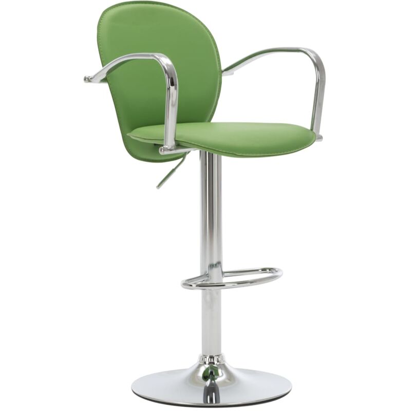 

vidaXL Taburete de Cocina con Resposabrazos Cuero Sintético Verde - Verde
