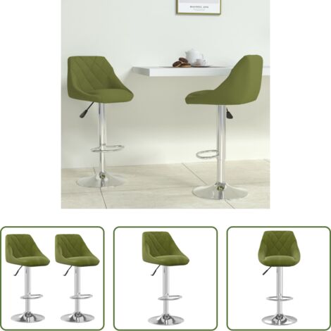 Taburetes de cocina -  Taburete de cocina 2 unidades de terciopelo verde claro