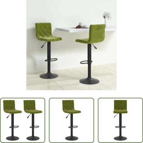 Taburetes de cocina -  Taburetes de cocina 2 uds terciopelo verde claro