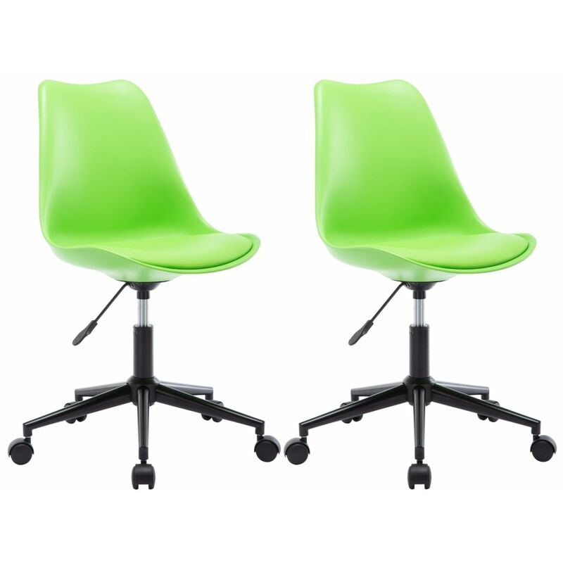 

vidaXL Sillas de Comedor Giratorias Cuero Sintético 2 Unidades Verde - Verde