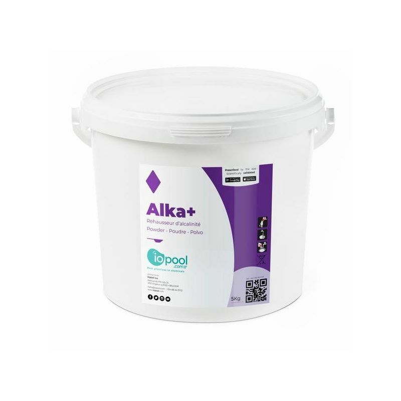 TAC+/Alka+ (Réhausseur d'alcalinité en poudre) - 5kg Iopool Blanc