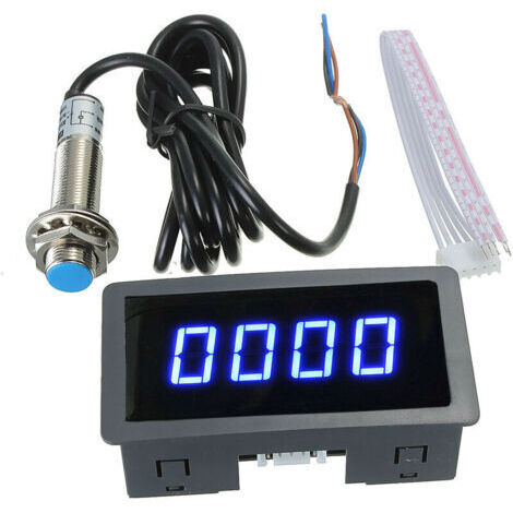 Tachimetro digitale con display blu e 4 LED con sensore Hall