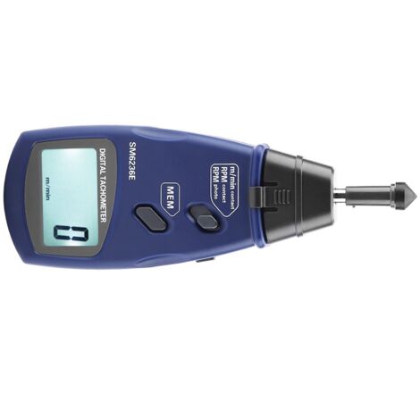 Tachomètre Numérique Laser/Contact SM6236E 5 Chiffres 18 mm LCD pour Mesure de Rotation