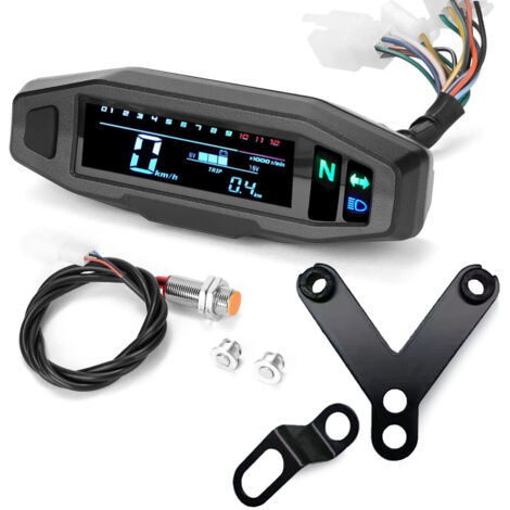 Tachymètre Compteur Compteur De Vitesse De Moto Compteur Kilométrique Numérique Universel Tachymètre De Moto Compteur De Carburant