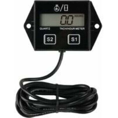 Tachymètre de compteur horaire numérique rappel de maintenance, batterie remplaçable, arrêt automatique, utilisation pour tondeuse à gazon ZTR Générateur de tracteur Marine VTT Motoneige et équipe