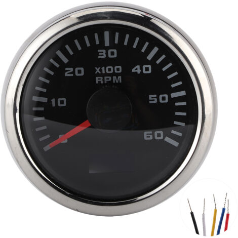 Tachymètre LCD 52 mm/2 pouces 6000 tr/min pour moto de machines de Construction de moteur hors-bord automatique