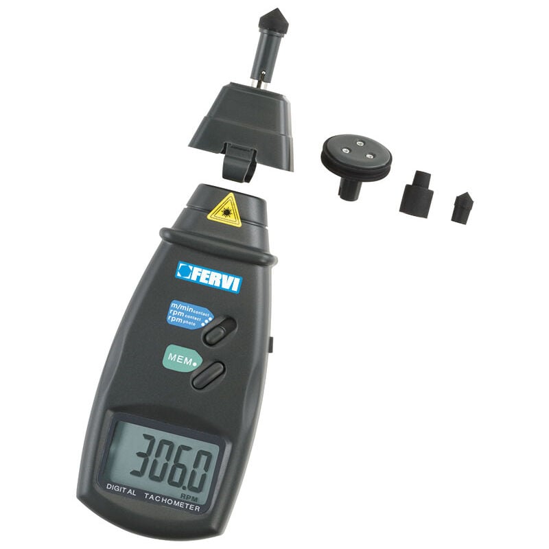 Tachymetre lcd numérique optique et à contact compte tour Fervi C070
