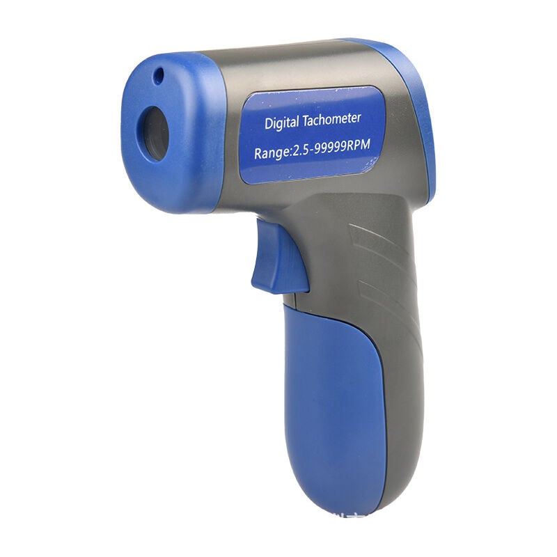 Tachymètre numérique Tachymètre Compteur de Vitesse Portable rpm (Plage de Mesure 2.5-99999RPM) avec écran lcd rétroéclairé pour Tour à Moteur