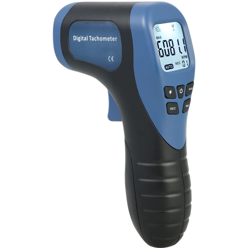 Tachymètre Photo numérique lcd portatif, Laser, plage de tachymètre sans Contact, 2.5 à 99999 tr/min, compteur de vitesse du moteur avec 1 bande