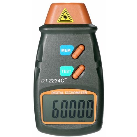 Tachymètre photo numérique portable Plage de tachymètre laser sans contact 2,5 tr/min-99 999 tr/min Affichage LCD Compteur de vitesse du moteur avec 3 bandes réfléchissantes