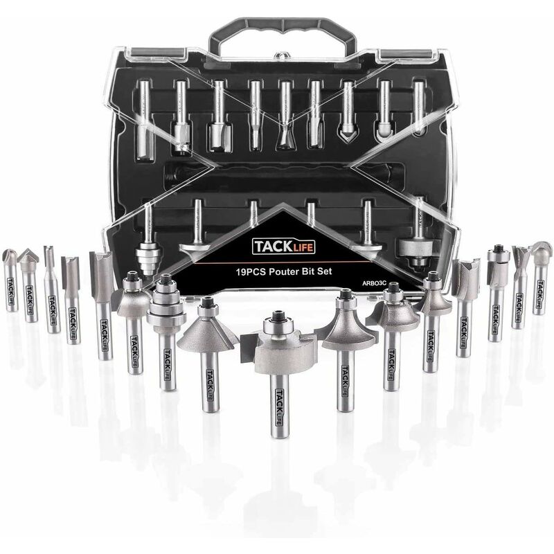 ARB03C Fresa da 19 pezzi, gambo da 8 mm, C3/YG6X