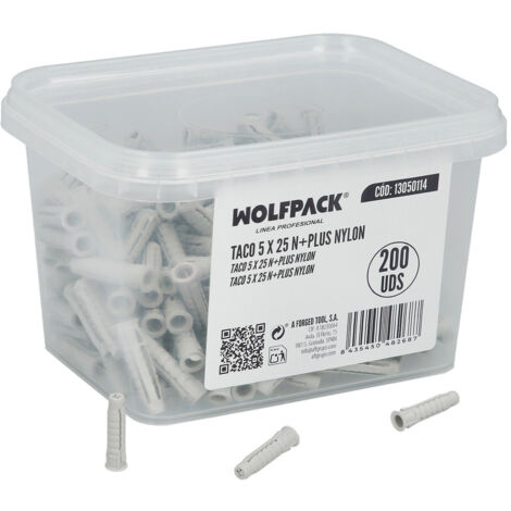 Taco 5 x 25 N+plus Nylon Caja 200 Uds.