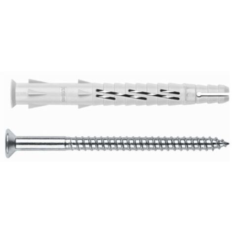 Taco Clavable Tornillo Cabeza Avellanada 06X040Mm Nylon Index 100 Pz