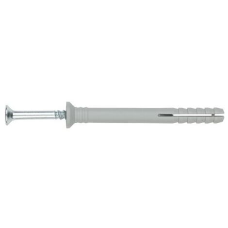 Taco Clavable Tornillo Cabeza Avellanada 06X060Mm Nylon Index 100 Pz