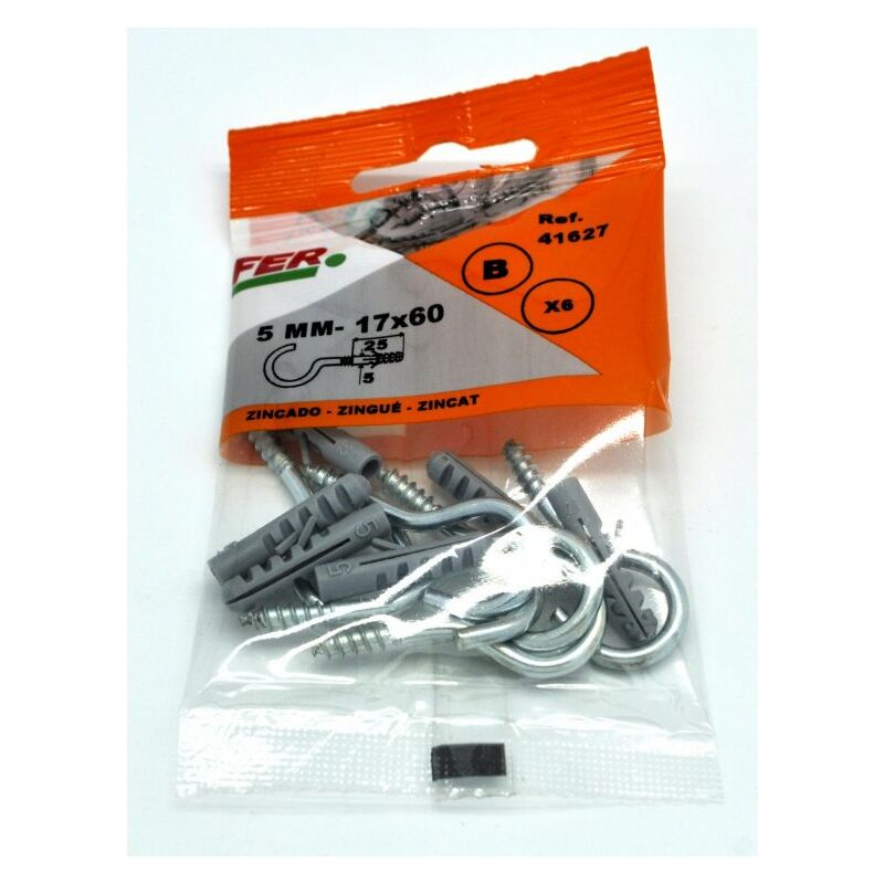 

Taco Con Hembrilla Abierta 6 Mm 20X70 Blister