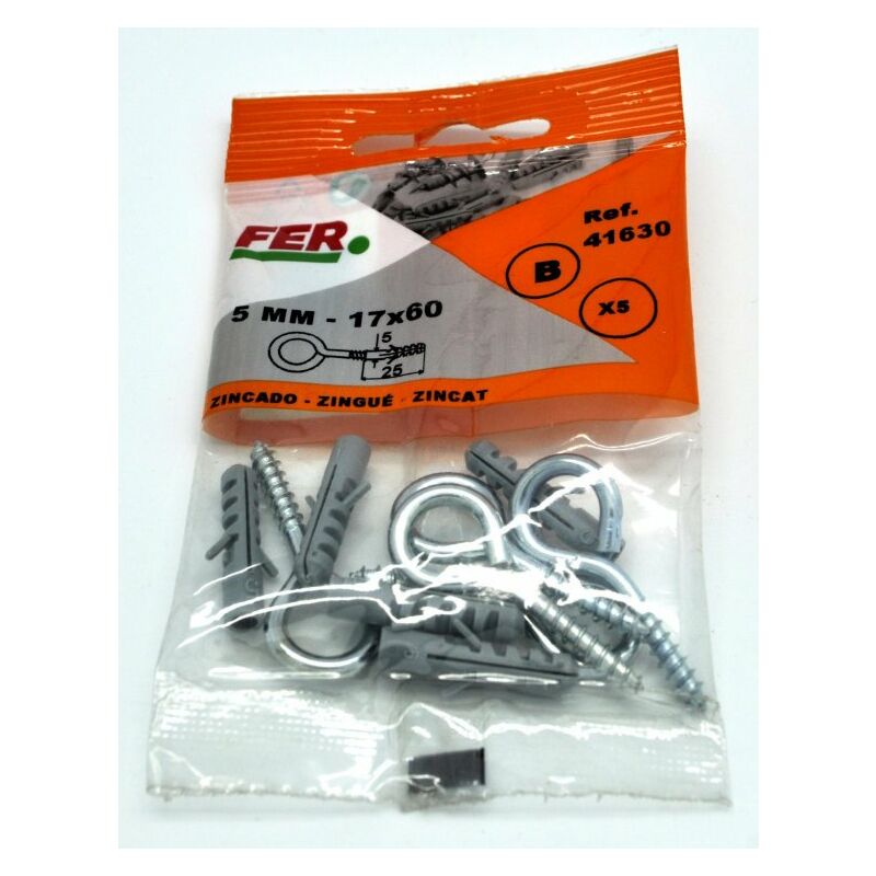 

Taco Con Hembrilla Cerrada 5 Mm 17X60 Blister