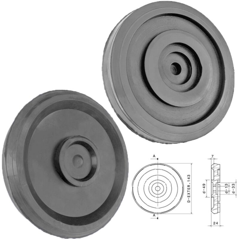 

TACO DE GOMA 143 mm PARA ELEVADORES DE COCHES OMCN, ROGEN