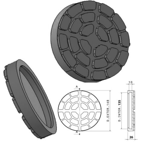 TACO DE GOMA COMPATIBLE CON ELEVADORES RAVAGLIOLI.