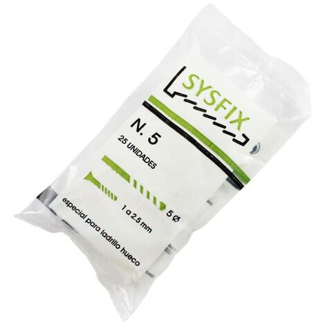 TACO ESTRIADO BLANCO (25 UNI) 5 X 21 MM - 120500