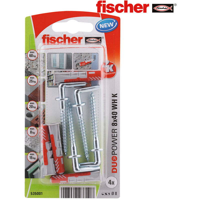 

Taco Fijacion 08X40Mm Con Alcayata Roscada Nylon/Poliprop - Fischer