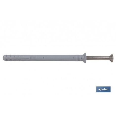 Taco golpe collarin avellanado 8x100 inox