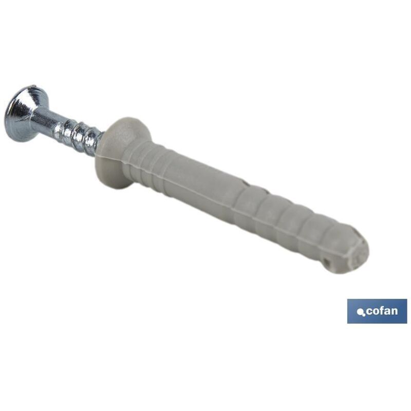 Cofan - taco golpe collarin avellanado 5x30 caja 100 unid. , Taco de golpe con collarín avellanado, medidas desde ø 5 hasta 8 mm y longitudes desde