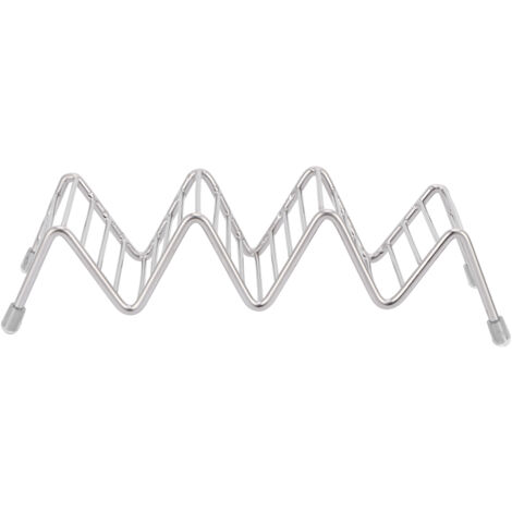 Taco-Halter aus Edelstahl, mexikanischer Taco-Ständer, praktisches Küchenaccessoire (2 U-förmige Gitter)