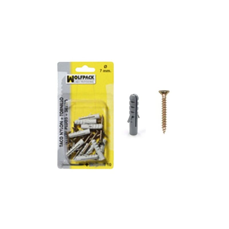 

Taco nylon+tirafondo 4 mm. (25 piezas)