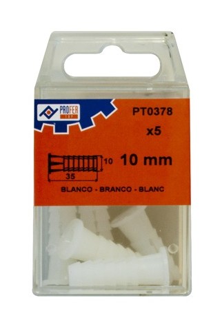 

Taco Plastico Blanco C/5 Pzs - NEOFERR - 48407-PT0378 - 10 MM..