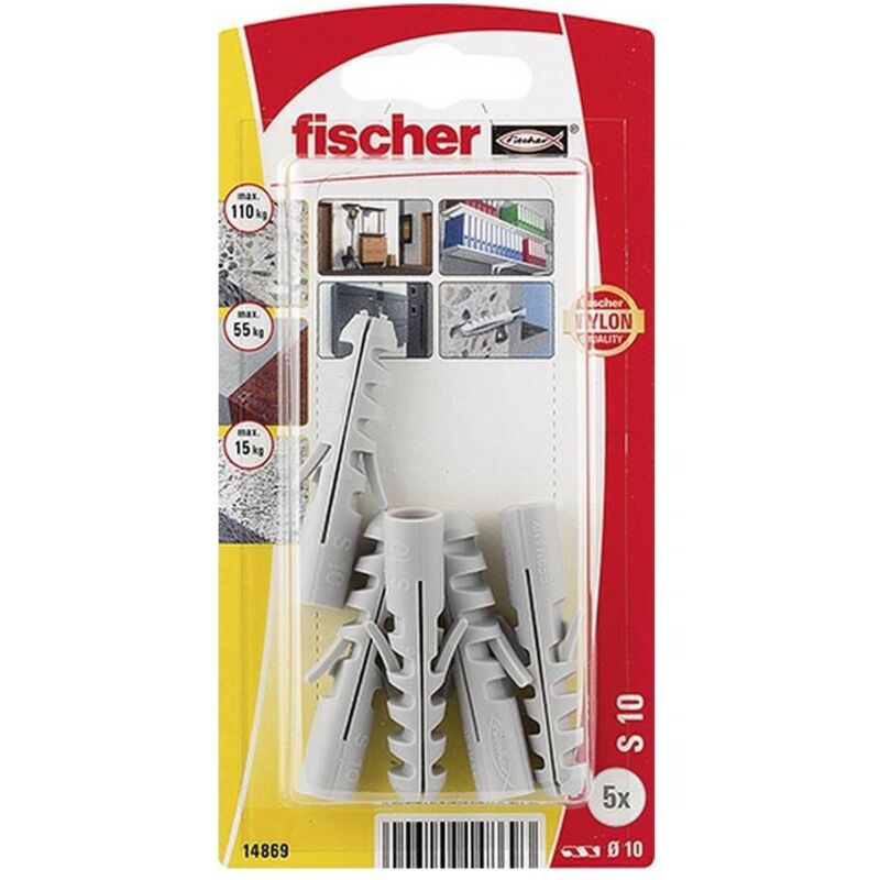 FISCHER blister 100 taco s-10 kp 14869 fischer , BLISTER 100 TACO S-10 KP 5 unidades 14869 FISCHER