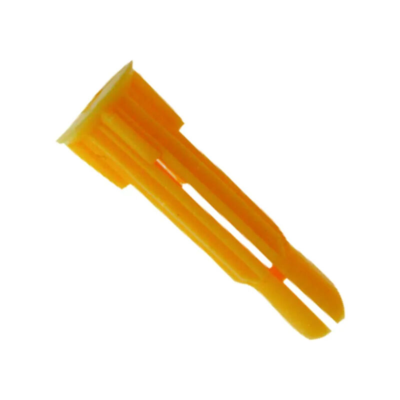 

Taco de nylon PC amarillo 6x27mm para tornillos de madera, 100 piezas