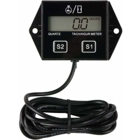 Tacómetro AIPERQ, tacómetro/horómetro de gasolina reiniciable inductivo para paramotores, motores marinos (bombas internas y externas), generadores, 1 unidad 56Twenty