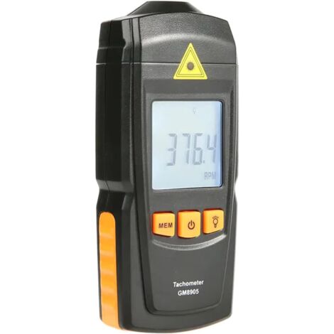 Tacómetro digital con precisión de 2,5 a 99999 rpm. Tacómetro sin contacto. Indicadores. Tacómetro portátil.