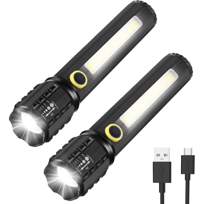 Image of Tactical LED Flashlight, 2-Pack Portable Flashlights&hellip;