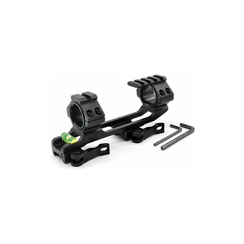 Tactical Scope Mount with Picatinny Caps and Bubble Level in 1 Piece 2' Offset qr/qd for Weaver/Picatinny Rail Mount for 30mm and 25mm Ring