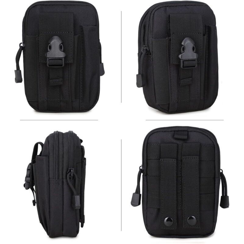 Tactique Ceinture, Sacoche Ceinture La Pochette Multifonctionnelle Molle EDC Gadget Utilitaire téléphone cellulaire pour Randonnée Voyage Sport
