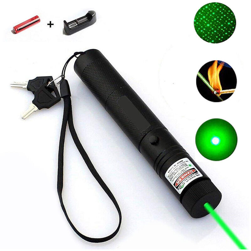 Ensoleille - Tactique Vert Chasse Fusil Scope Sight Laser Pen, High Power Demo Remote Pen Laser Pointer Projector Travel Outdoor Flashlight, led