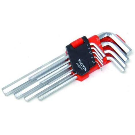 TACTIX - SET CHIAVI PIEGATE ESAGONALI 9PEZZI