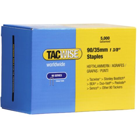 TACWISE 0310 Punti a Corona Stretta Galvanizzati Tipo 90/35 mm, Confezione da 5000