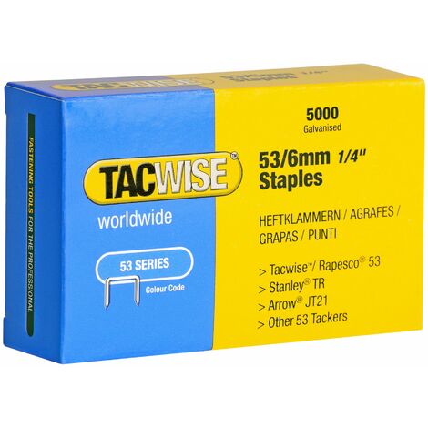 Tacwise 0331 Punti Galvanizzati, Tipo 53/6 mm, Confezione da 5000