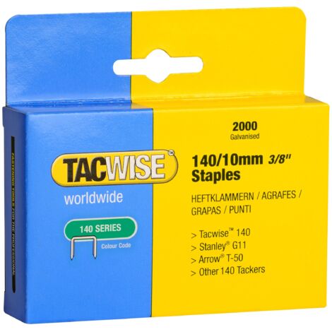 Tacwise 0347 Punti Galvanizzati Professionali, Tipo 140/10mm, Confezione da 2000