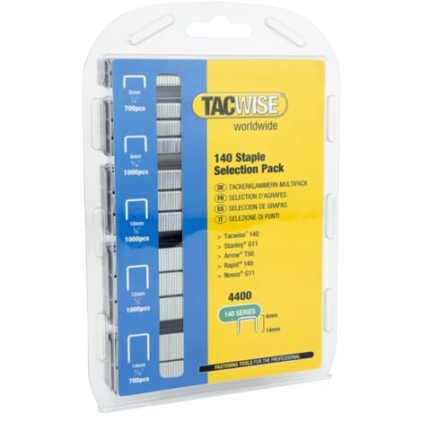 TACWISE 140 Heavy-Duty Staples (Type T50 G) Selection Pack 4400