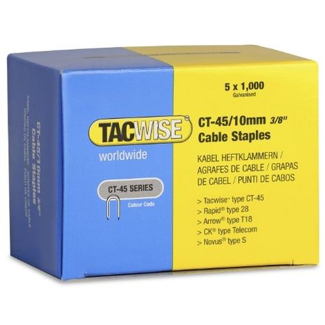 TACWISE 0352 5000 AGRAFES DE CÂBLE CT45/10 MM