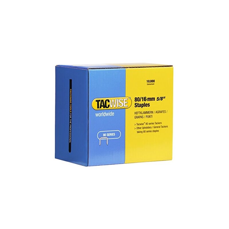 1141 boîte de 10000 agrafes galvanisées 16 mm type 80 - Tacwise