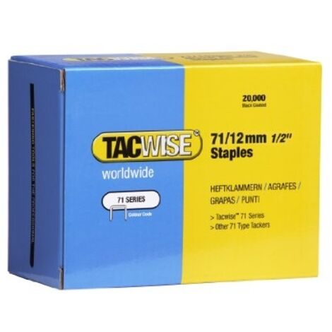 TACWISE 71 BOÎTE DE 20 000 AGRAFES 12 MM
